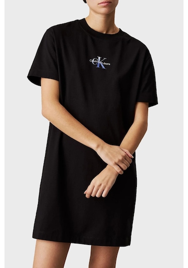 Calvin Klein Bayan Elbise J20j225273 Beh Siyah Siyah