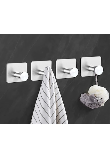 Ardini Kendinden Yapışkanlı Askılık Krom 07 Pakette 5 Adet Çok Renkli