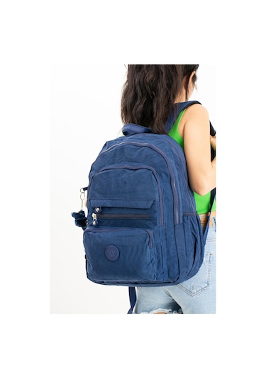 Ultra Hafif Çok Cepli Krinkıl Sırt Çantası Unisex Laci Model: 571-3b - Lacivert