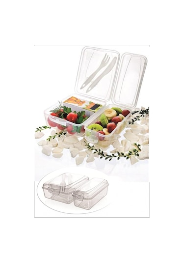 Takeaway Ergonomik Asorti Çatal Bıçaklı Pratik Yoğurt Saklama Kab