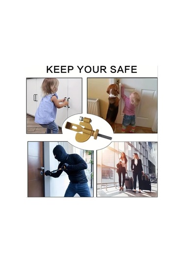 Willowhaven 2 Adet Yükseltilmiş Taşınabilir Kapı Kilidi Gelişmiş Güvenlik Yatak Otel Ev Apartman