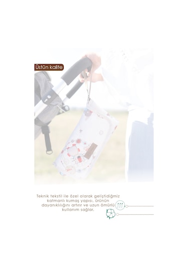 Mordesign Bebek Çanta Alt Açma Minderi, Alt Değiştirme Pedi, Taşınabilir Bakım Çantası, Animal Seri,