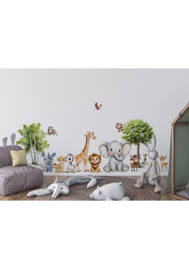 Orman Hayvanları Çocuk Odası Duvar Sticker Seti 01