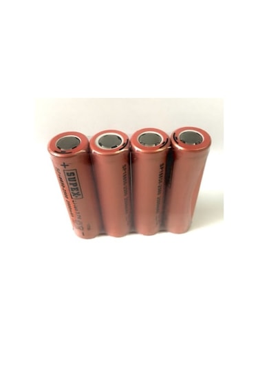 Supex SP18650-2500 2500 mAh 3.7 V 18650 Başsız Li-Ion Şarj Edilebilir Pil 4'lü