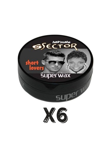 Sector Hairmate Superwax Islak Görünüm Siyah Wax 150 Ml 6 Adet