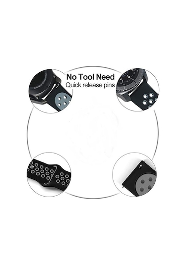 Noktaks - Huawei Uyumlu Huawei Watch Gt 3 42mm - Kordon Krd-02 Silikon Kordon