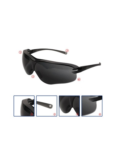 Skycity 3m 10435 Gri Polikarbonat Gözlükleri - Toz Ve Rüzgar Koruyucu, Anti-şok, Spor Ve Bisiklet Sürüşü İçin, Geniş Görüş Alanı, 1 Adet/paket