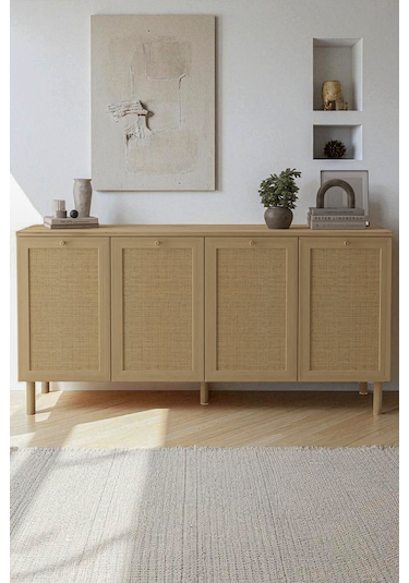 Baru 4 Kapaklı Konsol Kahverengi - Ceviz