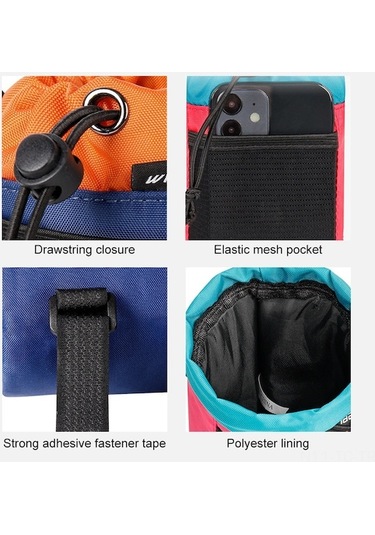 Yulong Bisiklet Su Şişesi Tutucu Çantası Bisiklet Gidon İçecek Gri - Sarı