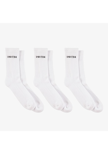 Unıted4 Classic 3'lü Beyaz Soket Çorap U3aw70000h