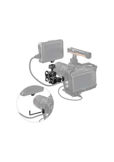 Smallrig 3515c Drop-in Hawklock Mini Magic Arm Hızlı Çıkarma Bilyalı Başlıklı Siyah