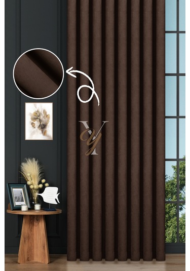 Petek Fon Perde V-1016 Koyu Kestane Çok Renkli