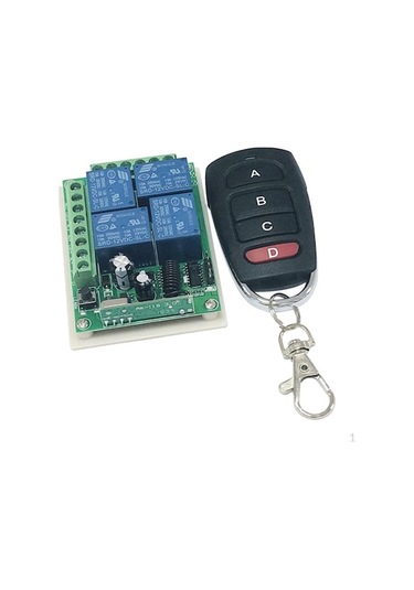 Novahub 4 Ch Rf Uzaktan Kumanda Anahtarı, Alıcılı 433 Verici, Anahtarlar 4 Düğme