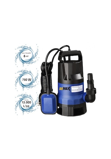 Stilmax 750W Plastik Gövdeli Kirli Ve Temiz Su Dalgıç Pompası