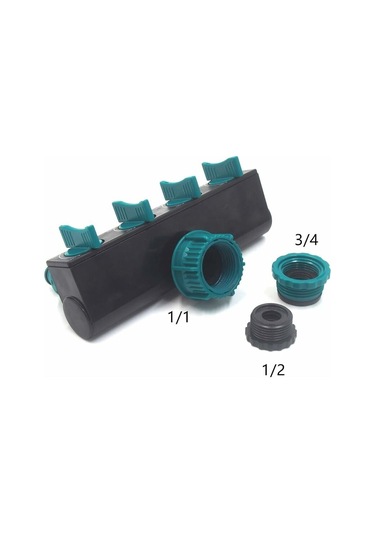 4 Yollu Bahçe Hortumu Bağlantısı, Dağıtım Hortumu Bağlantısı, Uzatma Bağlantısı, Musluk Başlığı, Y Seçici 180 83 120mm Diğer