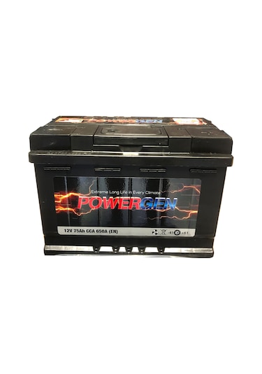 12V 75 Amper Akü Powergen 75 Ah Akü