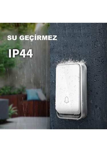 Dailytech Su Geçirmez Kablosuz Pil Gerektirmeyen Kapı Zili