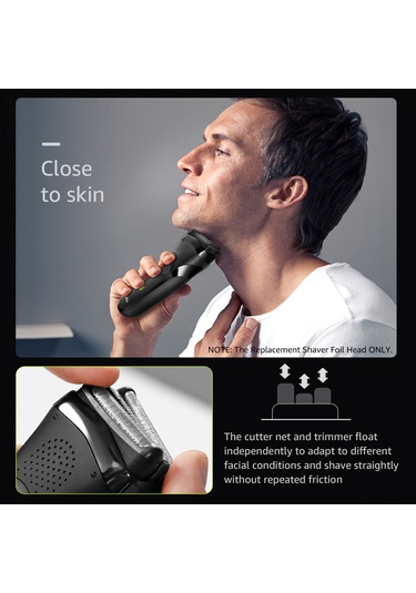 Yifomall Braun 300s Ve 310s İçin Yedek Tıraş Başlığı - Siyah Ve Gümüş Renk 1 Saat