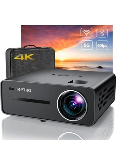 Toptro X5 5g Wifi Bluetooth Projektör, 460 Ansı Lümen Full Hd Yerel 1080p
