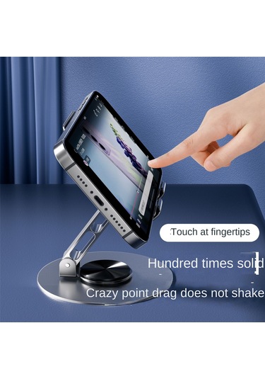 Metal Mobil Telefon Tutucu 360 Derece Dönebilir Ayarlanabilir Katlanabilir Tembel Tablet Masaüstü Mobil Telefon Tutucu