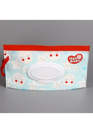 Gülen Yüz-eva Islak Mendil Kese Taşınabilir Mendil Kılıfı Kapak Snap-askı Yeniden Kullanılabilir Doldurulabilir Peçetelik 46918799