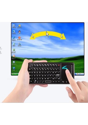 Dancemonkey Mini Kablosuz Klavye 2.4ghz Dokunmatik, Oyun & Ofis İçin Siyah