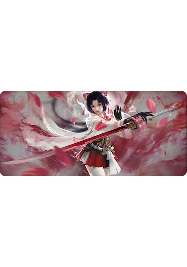 Primepickings Naraka: Bladepoint Mouse Pad Ekstra Büyük Kalınlaştırılmış E-spor Oyun Pedi Bilgisayar Klavye