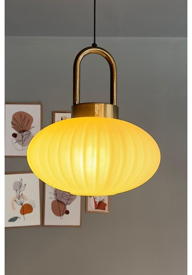 Elegant Cam Beyaz Tekli Avize Eskitme Kilit Başlık Retro Sarkıt Lamba Restoran Salon Aydınlatma Beyaz