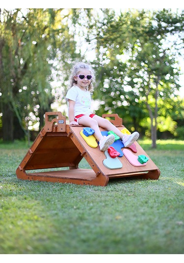 Mandu Ahşap Tırmanma Üçgeni Ahşap Rengi