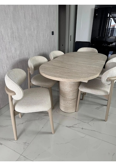 Terra Eyfel İskandinav Tarzı Açılır Masa Krem