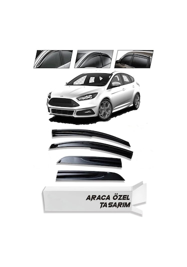 Ford Focus 3 Mügen Cam Rüzgarlığı Hb 2011-2018 Arası 4 Lü Takım