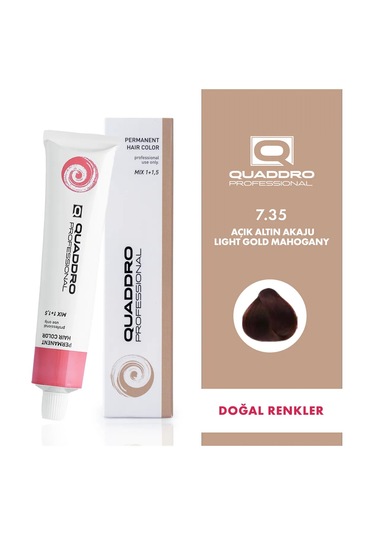 Quaddro Saç Boyası 7.35 Açık Altın Akaju 100 ML
