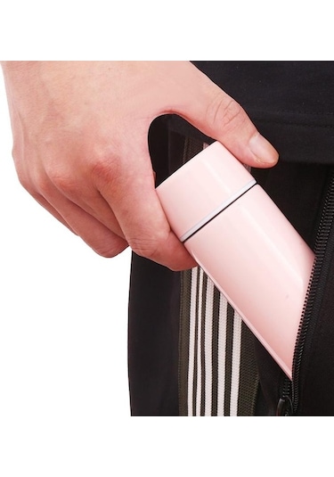 Novahub Kırmızı Taşınabilir Cep Termos Bardak Paslanmaz Çelik Mini Açık Kamp Su Şişesi Kırmızı