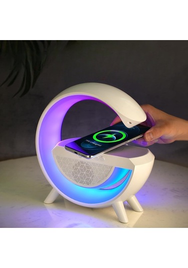 Bukrem Store G-speaker Bt-2301 Rgb Işıklı Kablosuz Şarjlı Bluetooth Hoparlör + Fm / Tf / Aux