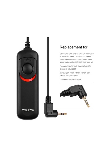 Geeroyoo Youpro E3 Deklanşör Kablosu - Canon, Pentax, Samsung Uyumlu Ve Contax Fotoğraf Makineleri İçin Uzaktan Kumanda Ve Zamanlayıcı