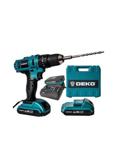 Deko Pro XR 24V 5 Ah Li-ion Çift Akülü Darbeli Vidalama Mavi