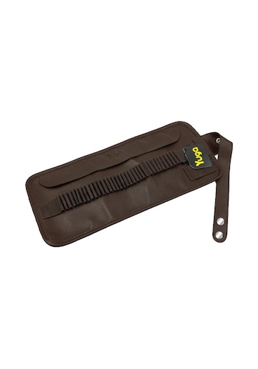 Yuga Suni Deri 36 Gözlü Rulo Kalemlik Kahverengi Kahverengi