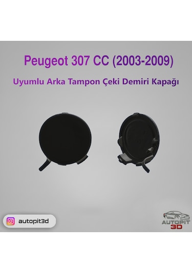 Peugeot 307 Cc 2003 2009 Uyumlu Arka Tampon Çeki Demiri Kapağı