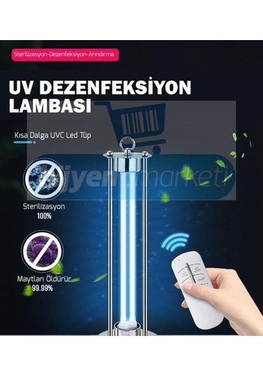 Uvc Dezenfeksiyon Lambası Kumandalı
