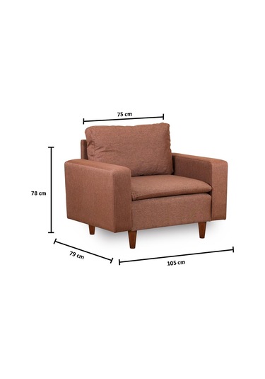 Lungo Modüler Berjer - Açık Kahve Keten Açık Kahverengi