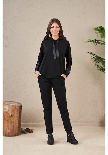 Pjs 23573 Kadın Kapüşonlu Eşofman Takım 001