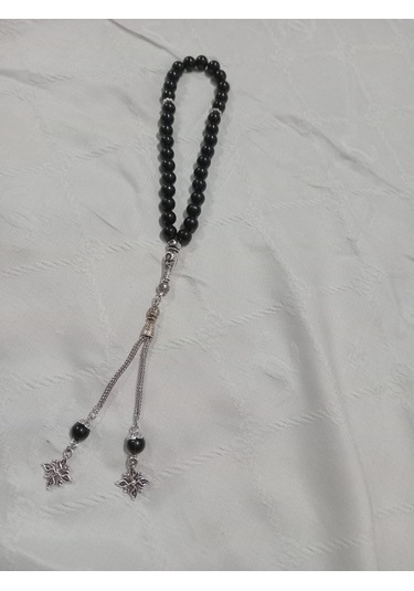 Siyah Plastik Boncuklu Tespih Siyah