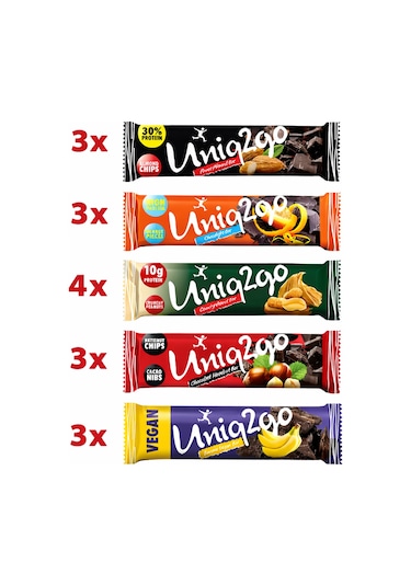 Uniq2go Karışık Midi Protein Bar Seti 16 Adet