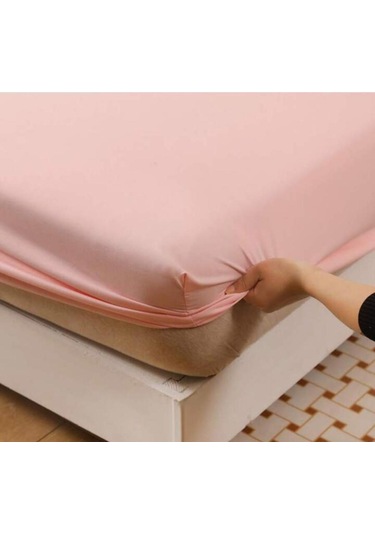 Totem Ranforce Yastık Kılıflı Lastikli Çarşaf Takımı Çift Kişilik 160 X 200 Somon