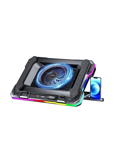 Juo Yeti 2200rpm Rgb Işıklı Led Display Gaming Laptop Notebook Soğutucu Stand