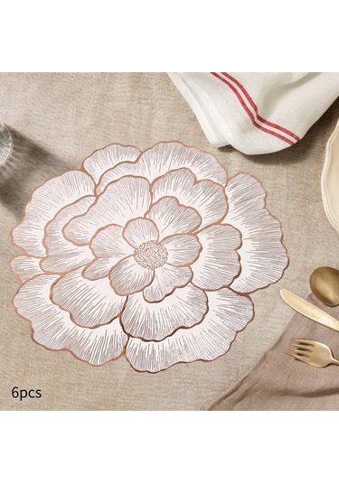 Suntek 6pcs Placemats Yemek Masası Yer Paspas Dekor Mutfak Ev Pembe