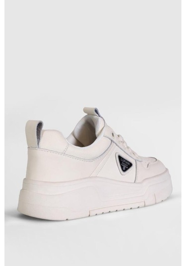 Lufian 122230050 Jennifer Kadın Hakiki Deri Klasik Sneaker Beyaz Beyaz