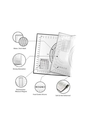 Novahub Kırmızı Silikon Pişirme Matı: 60x40cm - Pasta, Pizza, Hamur İşi İçin Mükemmel Hamur Yapışmaz Mat