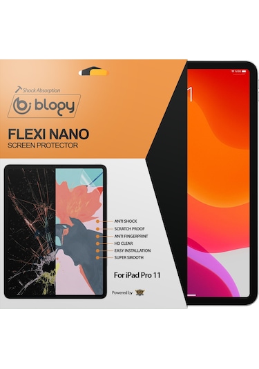 Blogy Apple Uyumlu iPad  Pro 11 / Air 10.9 Flexi Nano Ekran Koruyucu