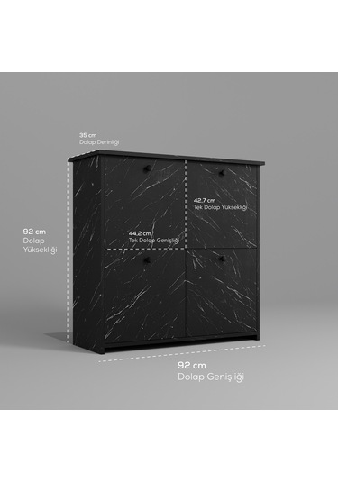 Dekorfim DF08103BD MDF Antre Hol Ayakkabılık Ayakkabı Dolabı